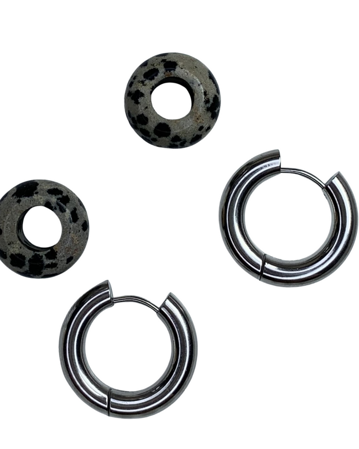 Creolen "Midi" Set mit 3 Steinen