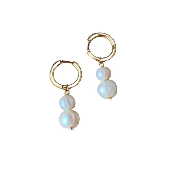 Creolen "Doppelte Perle"