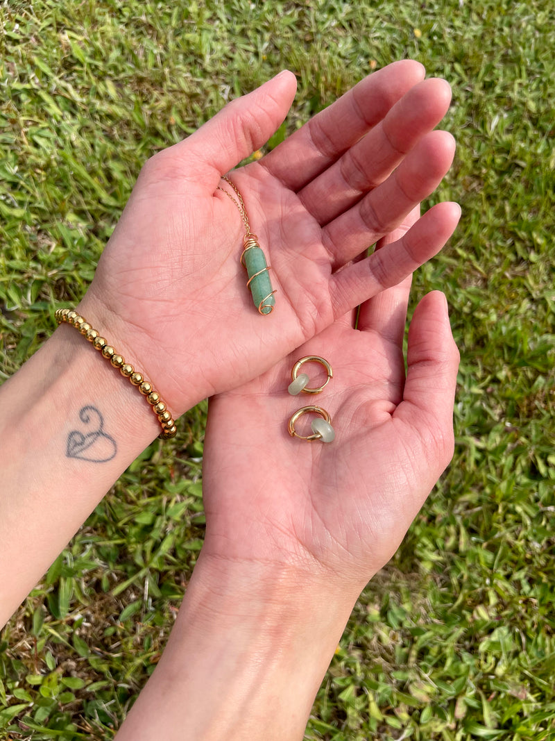 Schmuckset "Grüne Jade"
