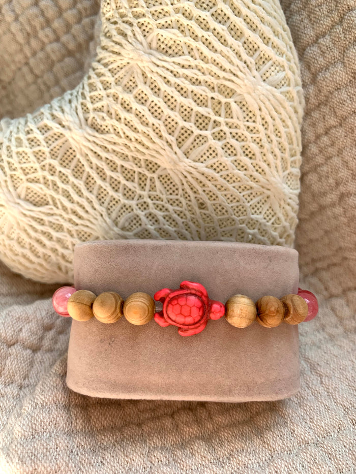 Perlenarmband "Pink Turtle"