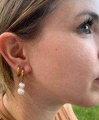 Creolen "Doppelte Perle"