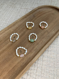 Ring Süßwasserperle mit Edelstein